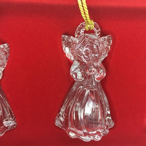 Gorham Set of 3 Angel Ornaments Full Crystal Germany - Picture 3 of 7